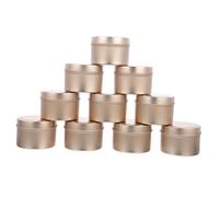 UKCOCO 12piezas Tarro para Velas de Aromaterapia Contenedor de Lata Redonda para Hacer Velas de Tapa