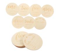 UKCOCO 14 piezas Tarjetas de para Bebés de Madera de Cartas de Mensuales Signo de de Accesorios Fotográficos para Niñas Decoración para Habitaciones de Bebés