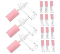 UKCOCO 15 Piezas de Tubos de Brillo Labial Vacíos de 10Ml con Varita Envases Recargables de Bálsamo Labial Portátiles y Livianos para Maquillaje y