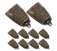 UKCOCO 16 Piezas de Colgantes Campana de Cobre Vintage Diseño Dragón, Campanas Decorativas Doradas para Manualidades, Adornos Feng Shui para Decoración Hogar, Bricolaje y Festivales