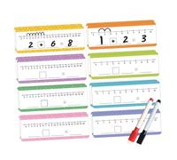 UKCOCO 16 piezas Pizarra Blanca Doble Cara con Números y Línea Numérica Manipulativo Matemático con Bolígrafo Borrable para Aula y Aprendizaje Infantil