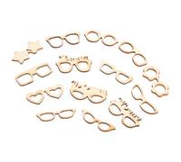 UKCOCO 17 Piezas Recorte de Madera DIY Gafas para Pintar DIY, Forma de Gafas de Dibujos Animados, Madera, Blanco sin Terminar, para Graffiti y Coloreado,