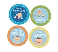 UKCOCO 18piezas Pegatinas De para Bebés Stickers Mensuales para Momentos Especiales del Primer Año Pegatinas Unisex para Fotografías De Recién Nacidos