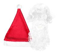UKCOCO 1Juego Conjunto de Peluca Santa Claus para Cosplay y Fiestas Navideñas para Eventos y Espectáculos Accesorio para Celebrar