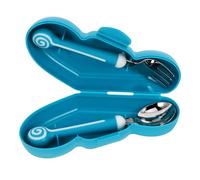 UKCOCO 1Juego Utensilios Portátiles Inoxidable para Estuche Cubiertos Infantiles Antideslizantes y Comidas Movimiento y Diseño Divertido de