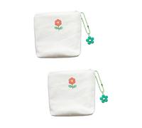 UKCOCO 2 Bolsas De Almacenamiento Mini Bolsa De Cosméticos Cartera De Viaje para Hombre Bolsa De Almacenamiento para Niñas Bolsas De Tampones Carteras con Cremallera para Hombre Lona