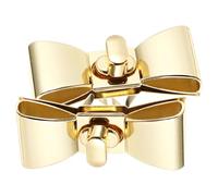 UKCOCO 2 Cierres Giratorios de Metal para Bolsos de Mano Candados para Bolso de Hombro Accesorios para Manualidades DIY Color Dorado Claro Pack de 2 Unidades Cierre Resistente y