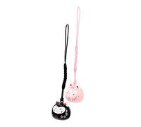 UKCOCO 2 dijes para bolso al aire libre, diseño de llave de campana Neko Beckoning, amuleto malvado, colgante decorativo, llavero de riqueza, llavero de Fengshui, cadena de regalo de salud, decoración