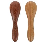UKCOCO 2 Espátulas de Madera de Sándalo para Mascarilla Facial, Herramienta Aplicadora Masaje Facial Portátil, 2 Piezas para Cuidado de Piel, Gua Sha y Crema, Uso Diario y Spa