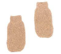 UKCOCO 2 Guantes Exfoliantes de Yute y Ramio para Baño Diseño Largo, Ideales para Eliminar Células Muertas y Uso en Ducha o Sauna