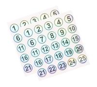 UKCOCO 2 Hojas Etiquetas Digitales Autoadhesivas Redondas Resistentes Residuos para Organización Hogar Oficina y Gestión de Inventarios Pack