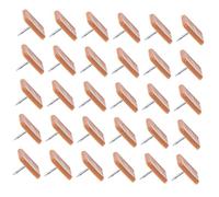 UKCOCO 2 Juegos Clavos Bajo Cubierta Accesorio para Cajón De Escritorio De Pie Colgante Protector Deslizar Mesa Rodillos para Puertas Correderas No Light Brown El Plastico 30 Piezas * 2