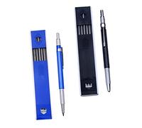 UKCOCO 2 Lápices Mecánicos Automáticos para Carpinteros Lápices de Dibujo y con Diseño Ergonómico y Antideslizante Incluye Recargas para