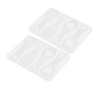 UKCOCO 2 Moldes de Silicona para Fichas de Carrito de Compras Molde Flexible para Fundición DIY de Llaveros y Adornos Lavable y Duradero Uso Manualidades