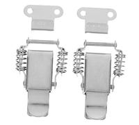 UKCOCO 2 Of Stainless Steel Spring Hasp Toggle Latches For Toolboxes Secure Locking Mechanism Keyless Design Compact Hardware Accessories For Cabinets And Suitcases