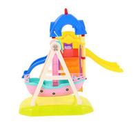 UKCOCO 2 Piezas Accesorios de Casa de Muñecas Miniatura Parque Infantil con Deslizador y Barco Pirata Decoración para rol y Actividades Familiares Juguetes para Niñas