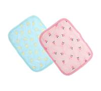 UKCOCO 2 Piezas Alfombrilla Refrescante para Mascotas Colchoneta de Verano para Hámster Conejos y Cobayas para Sofás Cajas y Ligera Rosa Cereza Azul Banana
