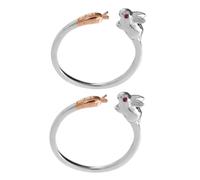 UKCOCO 2 Piezas Anillos de Zanahoria Creativos Anillos Ajustables Abiertos para Dedos para Festivales