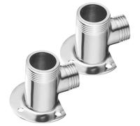 UKCOCO 2 Piezas Base de Conversión para Ducha Oculta a Expuesta, Montaje | Aleación de Zinc, Rosca 1/2 para Entrada y 3/4 para Grifo, Actualización de Baños Antiguos