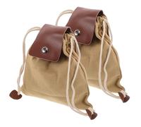 UKCOCO 2 Piezas Bolsa para Recoger Frutas riñonera de Lona Bolsa volcadora para cinturón Bolsa de Hojas Plegable Bolsa de cinturón para Rocas Bolsa de Mago Bolsas de forrajeo PU Caqui