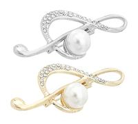 UKCOCO 2 piezas Broche Musical con Brillo Elegante para Mujer Dorado y Plateado Accesorio de Moda para Ropa y Vestidos