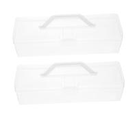 UKCOCO 2 Piezas Caja de Almacenamiento Transparente Portátil Estuche Rígido Multiusos con Gran Capacidad para Marcadores y Útiles Escolares Adecuada para Estudiantes y Profesores