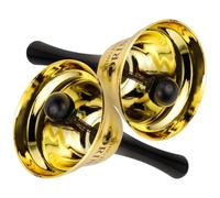 UKCOCO 2 piezas Campanas de Mano Creativas Ring For Drink Doradas para Bares y Fiestas Soltero de Campanitas Pequeñas con Mango Ergonómico Multiusos para Restaurantes y Entrenamiento