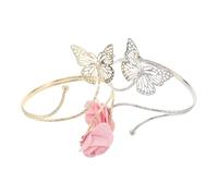 UKCOCO 2 Piezas Cierres Metálicos para Cortinas Ajustables con Diseño Floral Ganchos Decorativos para Sujeción de Cortinas Hogar Sala y Dormitorio