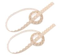 UKCOCO 2 piezas Cinta Adhesiva Decorativa de Encaje Beige para Manualidades Scrapbooking DIY Cinta de Encaje Hueca para Decoración Artesanal
