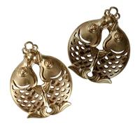UKCOCO 2 Piezas Colgante De Piscis Estatua De Pez Latón Retro Adorno De Pez Delicado para Decoración De Escritorio como Amuleto