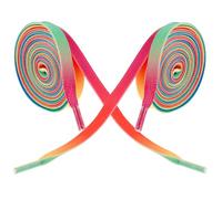 UKCOCO 2 Piezas Cordones para Patines Hockey Impermeables con Diseño Plano y Colorido Cordones Encerados de Poliéster Duraderos para Zapatos Skate