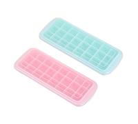 UKCOCO 2 piezas Cubiteras de Silicona para Hielo con Tapas Moldes de Cubitos de Hielo para Bebidas y Helados Color Rosa y Verde Menta para Uso Casa Bar y