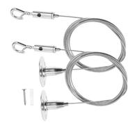 UKCOCO 2 piezas Cuerdas Inoxidable para Colgar Cuadros Kit de Suspensión para Arte y Fotografía para Galerías Oficinas y Hogar