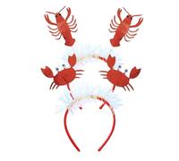 UKCOCO 2 piezas Decorativo Diadema Creativa con Adornos Marinos con Diseño de Langosta y Cangrejo Accesorio para Fiestas y Carnaval