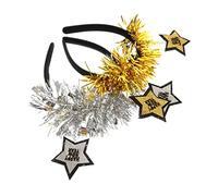 UKCOCO 2 piezas Diademas de Navidad con de de Dorado y Plateado Accesorio Festivo para Fiestas Navideñas y Celebraciones Familiares