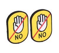UKCOCO 2 piezas Etiquetas de Advertencia para Mascotas de Stickers de Identificación Social para Perros y Gatos Aviso No Tocar de Seguridad para Correa la Visibilidad de Mascota