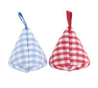 UKCOCO 2 Piezas Fundas de Algodón Aislantes para Mango de Olla Anticalor Triángulo Protección para Manos Reutilizables y Lavables para Cacerolas Cocina Diseño Colgante Fácil Almacenaje