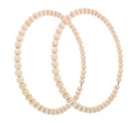 UKCOCO 2 Piezas Guirnalda De Cuentas De Madera Con Anillos Para Manualidades Base Para Guirnalda De Cuentas Para Colgar En La Pared Decoración De Puertas De Entrada y Proyectos De Bricola