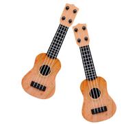 UKCOCO 2 Piezas Juguete Musical Ukelele para Instrumento Educativo de Plástico Color Amarillo para Iniciación Musical y Proyectos de Verano