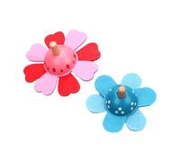 UKCOCO 2 Piezas Juguetes Educativos de Madera Peonzas Coloridas Tradicionales para Cognitivo de Reconocimiento de Formas Regalo Divertido para Niñas