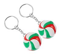 UKCOCO 2 Piezas Llaveros de Voleibol Decorativos para Colgantes para Bolsos Deportivos Adornos de Miniatura Rojo y Verde Claves y Mochilas