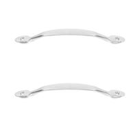 UKCOCO 2 Piezas Manijas de Puerta de Aleación de Zinc Vintage | Acabado Plata, Diseño de Doble Hoja, Uso Versátil en Gabinetes y Mesitas de Noche, Estilo Rústico
