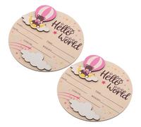 UKCOCO 2 Piezas Marcador de Madera para Anuncio de Nacimiento Recuerdo de Niña Niño Accesorio de Foto Redondo Decoración de Guardería Foto del Primer Día