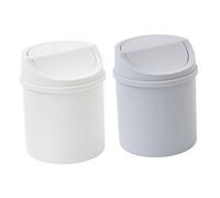 UKCOCO 2 piezas Mini Papelera de Escritorio con Tapa de Cubo de Basura Portátil y para Hogar y Oficina Diseño Elegante y Funcional para Mantener Limpios y Ordenados
