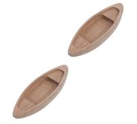 UKCOCO 2 Piezas Modelo De De Madera Azul Bote Temático Mini Decoración De Artesanía con Modelo De Vela Costero Timón Decorativo Tilo Sorber Colgante Marrón Claro