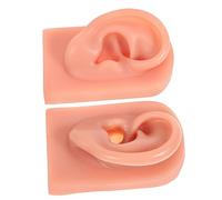 UKCOCO 2 Piezas Modelo De Oreja Humana De Silicona Para Práctica De Perforación Modelo De Entrenamiento Para Perforación De Oreja Suministros Clínica