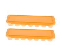 UKCOCO 2 piezas Molde Cubitos Hielo con Tapa Sellada Bandeja Fabricadora Segura y Práctica para Hielo Fácil de Desmoldar y Limpiar para Bebidas y Refrigeración