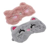 UKCOCO 2 piezas para Dormir de Peluche Forma de Animal Pack de Antifaces para Ojos Bloqueadores de Luz para Descanso y Reparador