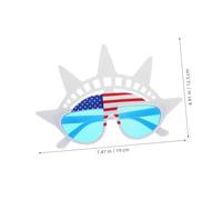 UKCOCO 2 Piezas Patriotic Flag Sunglasses Of July Independence Day Party Accessories With Statue Of Liberty Design Fun Photo Booth Props