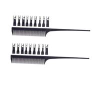UKCOCO 2 Piezas Peine Para Teñir El Cabello Peine Clásico Dientes Móviles Para Alisar El Cabello Para Peluquería o Salón